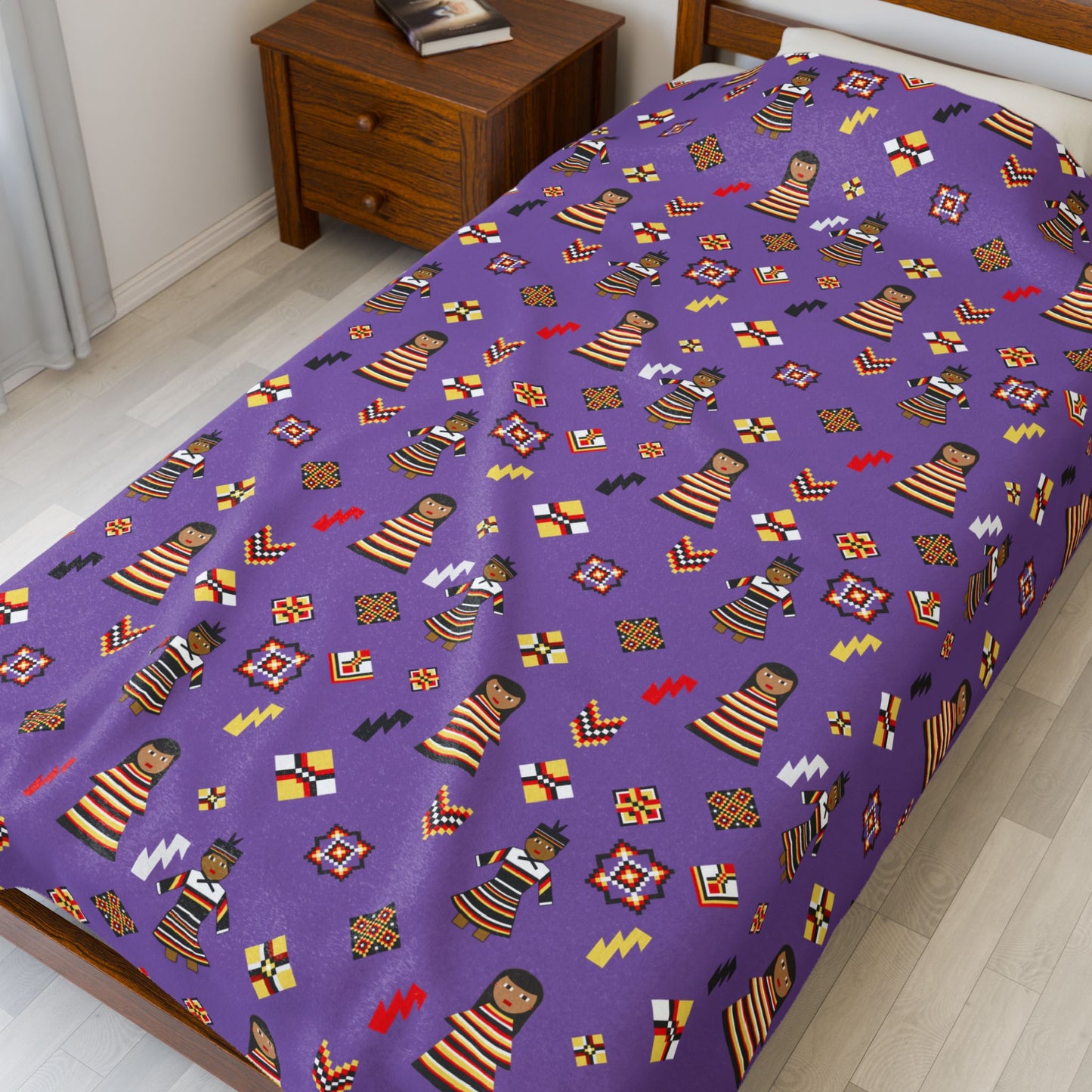 Purple Seminole Dolls Velveteen Plush Blanket