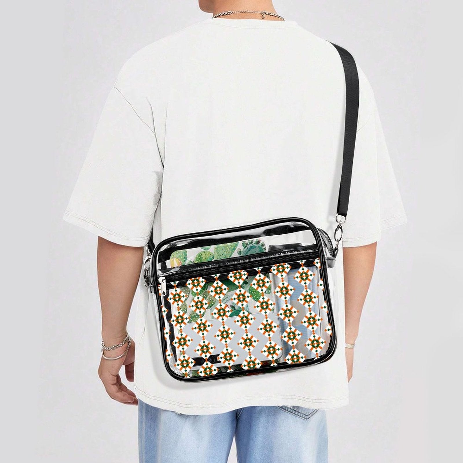 2-Piece Clear Satchel Bag Set UM2