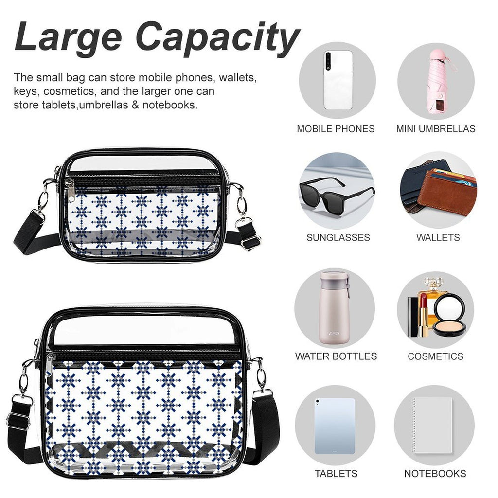 2-Piece Clear Satchel Bag Set DC1
