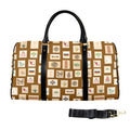 Mocha Leather Travel Bag-Large (Long Patch)