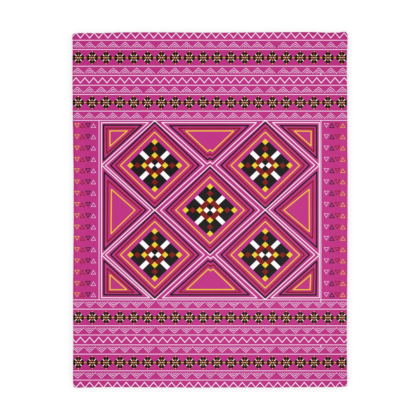 Pink Velveteen Microfiber Blanket (Two-sided print)