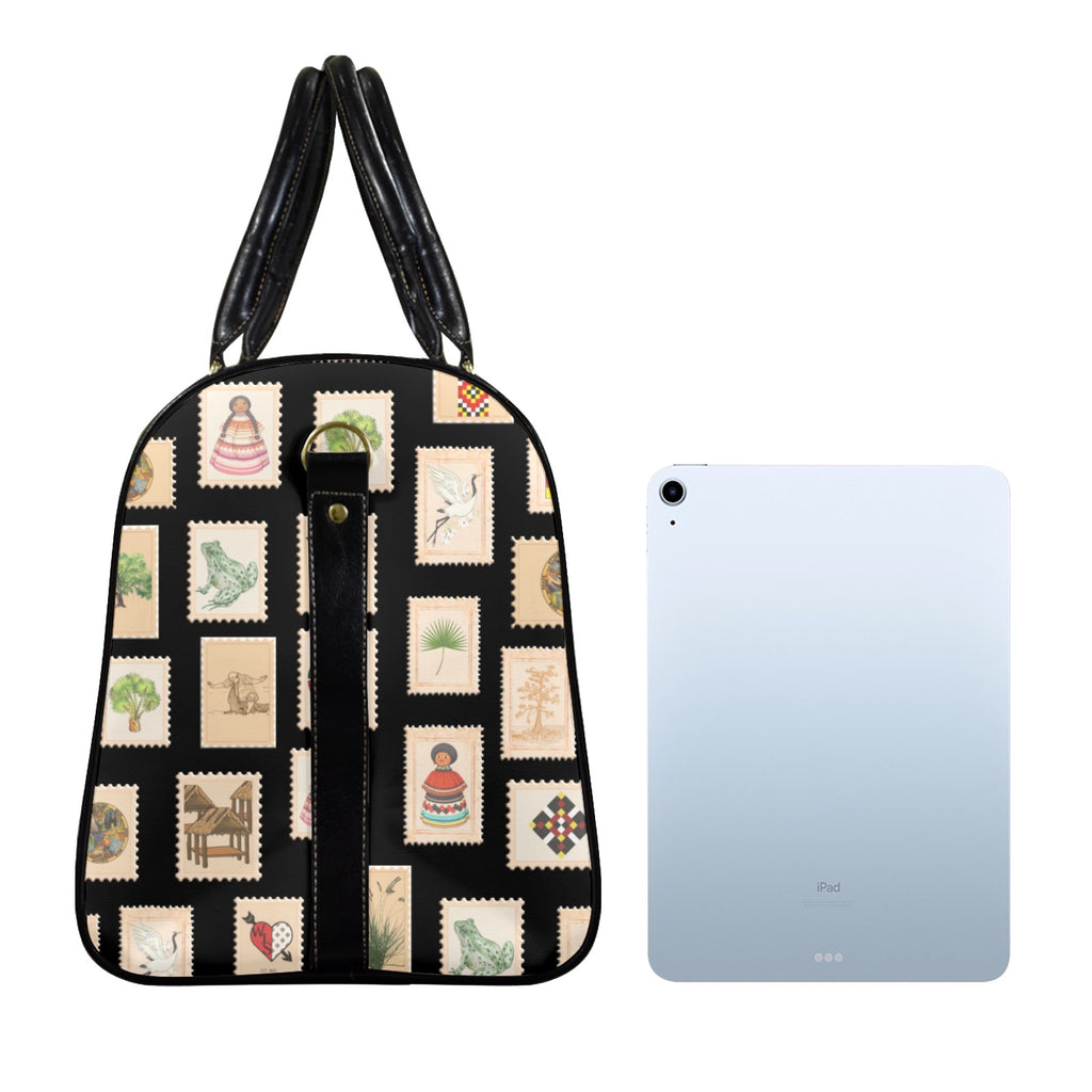 Postage Leather Travel Bag-Large (Long Patch)