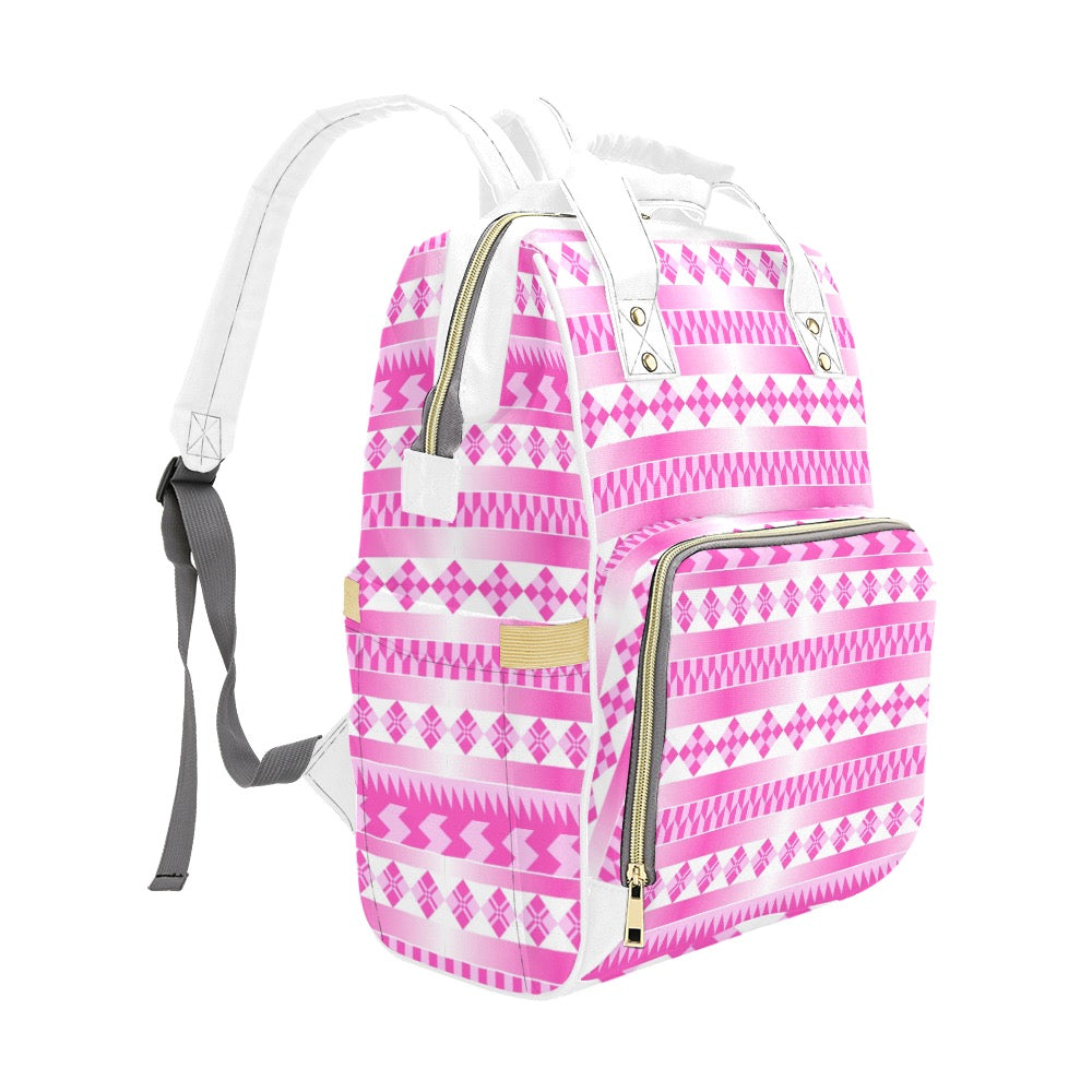 Pink Chic Multifunctional Backpack | Trendy Bag, Stylish Mama Bag, Tote, Baby Shower Gift, Eco-Friendly Backpack