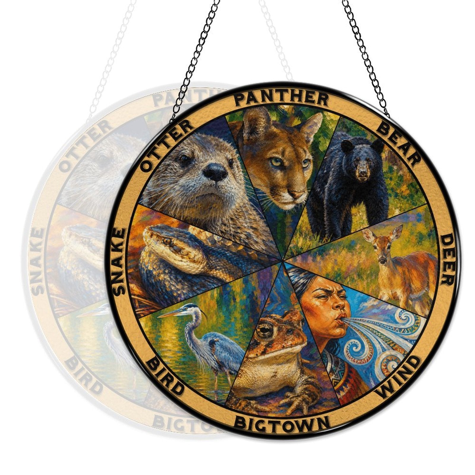 Clan Wheel Glass Suncatcher