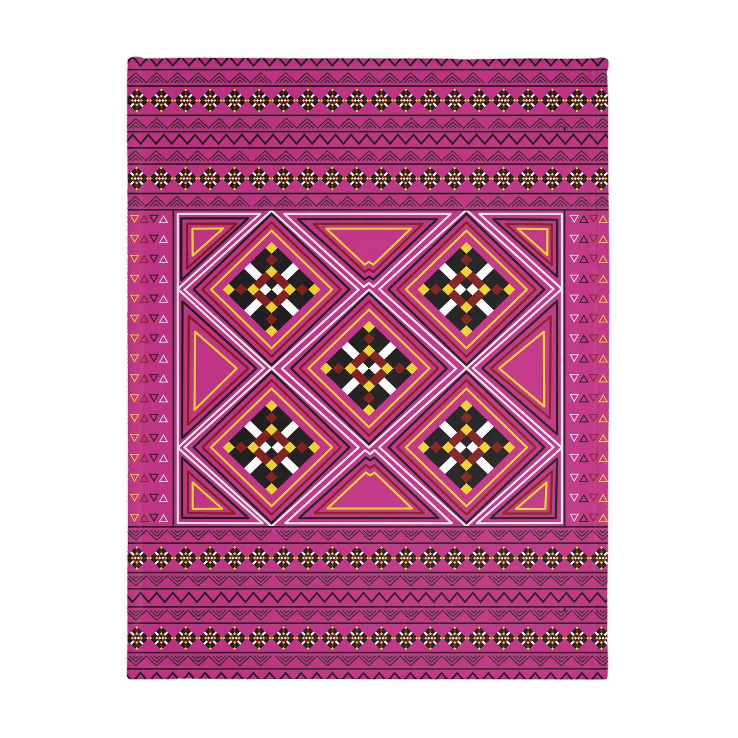 Pink Velveteen Microfiber Blanket (Two-sided print)