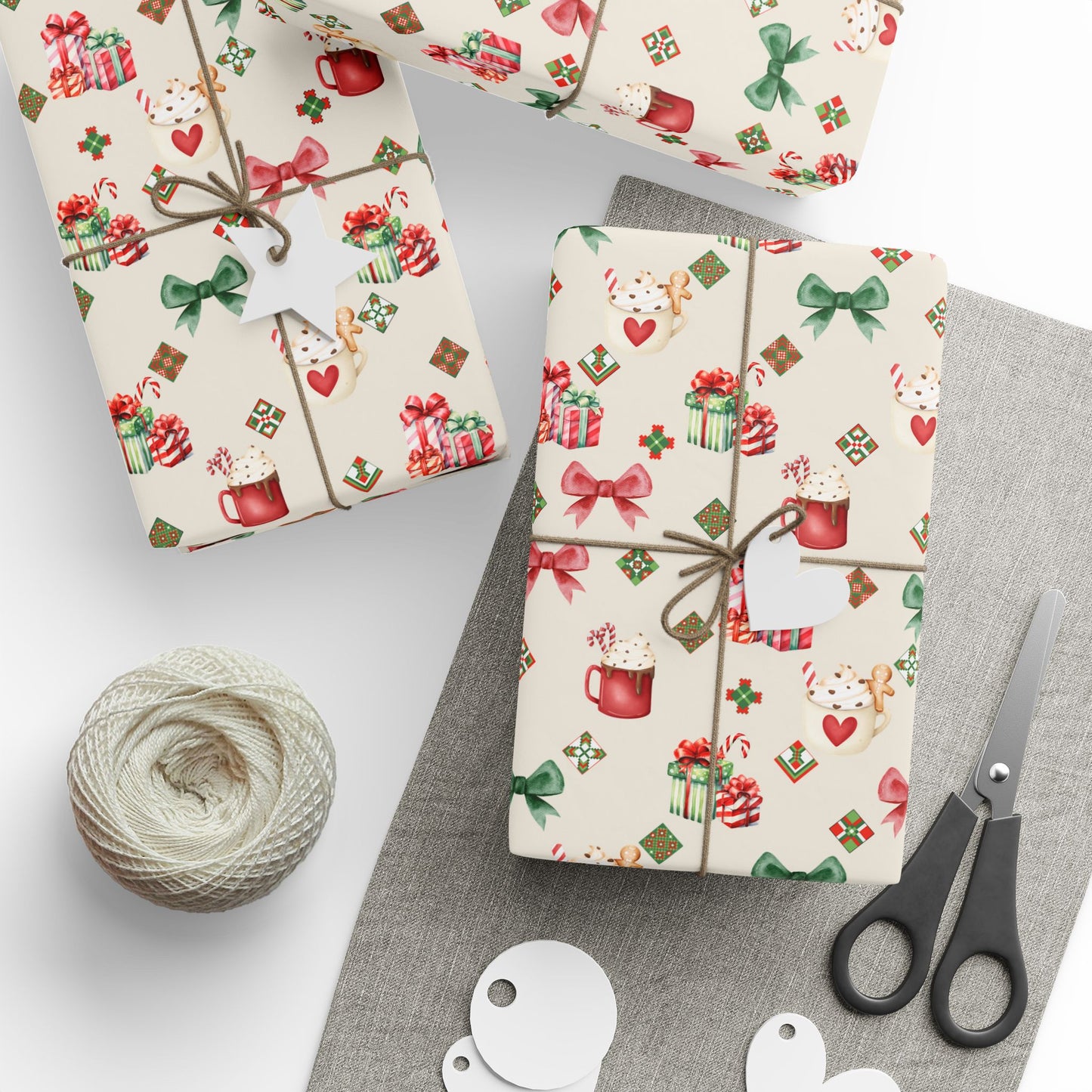 Charming Holiday Wrapping Paper | Festive Gift Wrap, Christmas Packaging, Birthday Wrap, Floral Design, Seasonal Decor