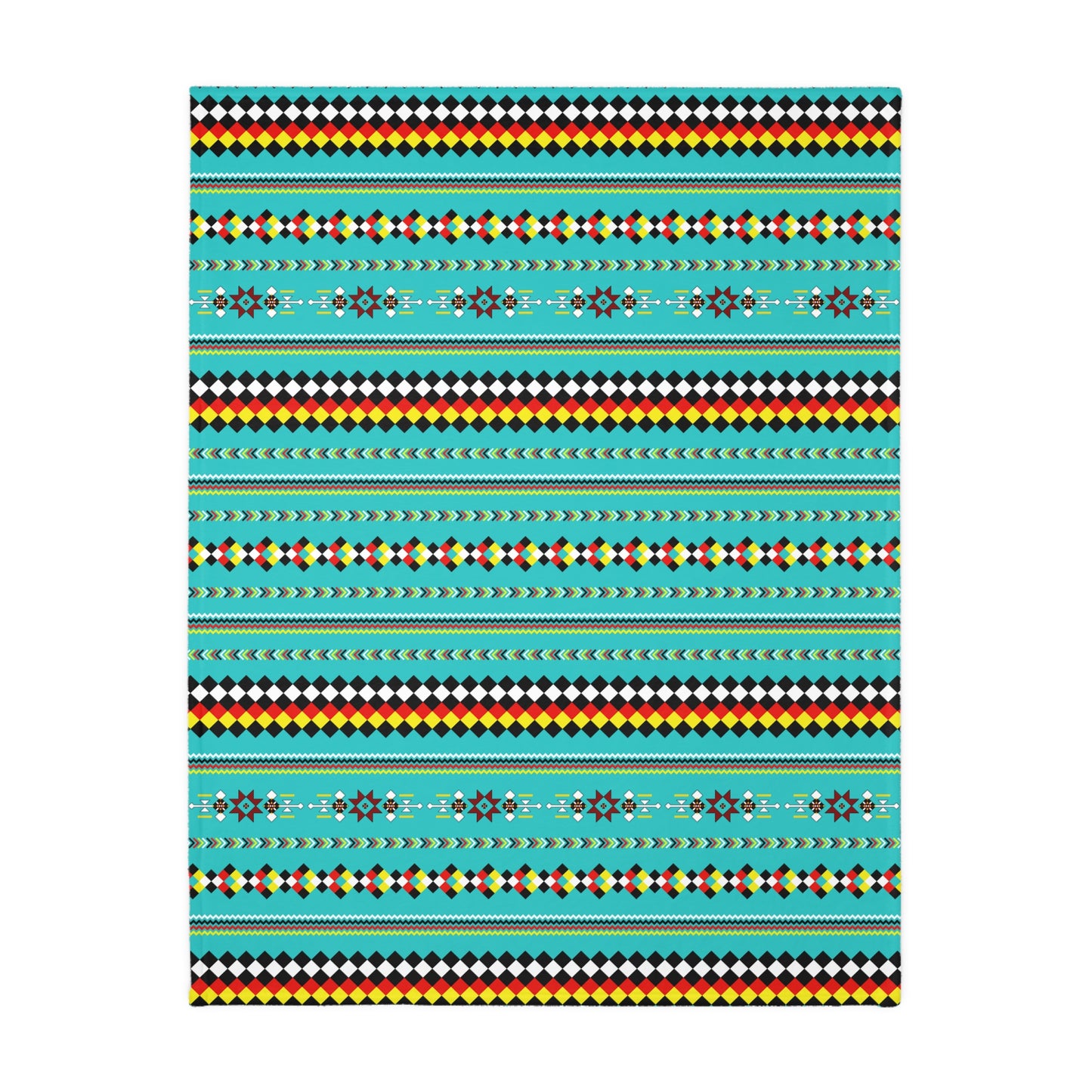 Turquoise Velveteen Microfiber Blanket - Two-Sided