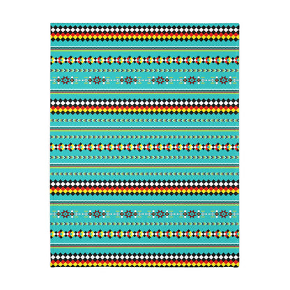 Turquoise Velveteen Microfiber Blanket - Two-Sided