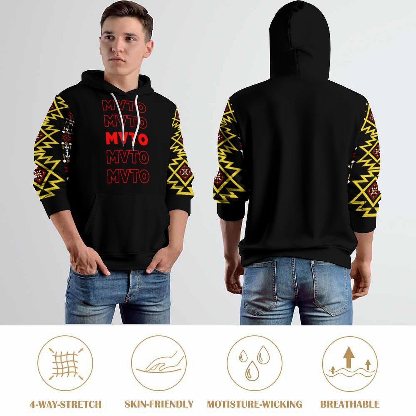Thank You Design Loose Fit Hoodie (Creek) for Adults