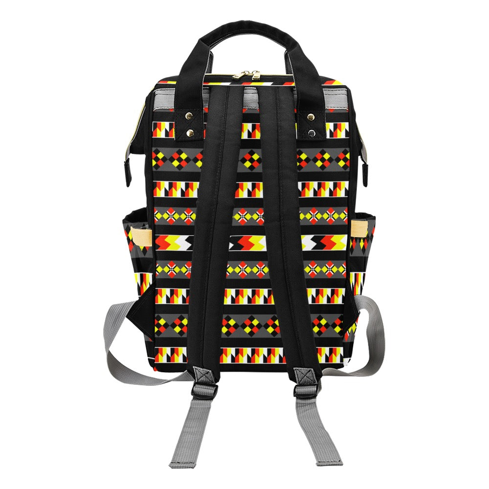 Black Chic Multifunctional Backpack | Trendy Bag, Stylish Mama Bag, Tote, Baby Shower Gift, Eco-Friendly Backpack