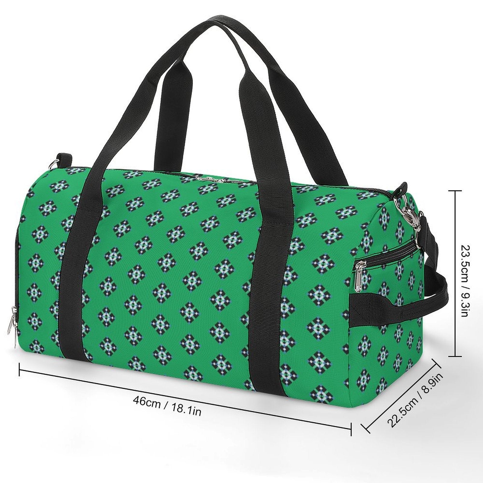 Blue & Green Diamond - Green Gym Bag