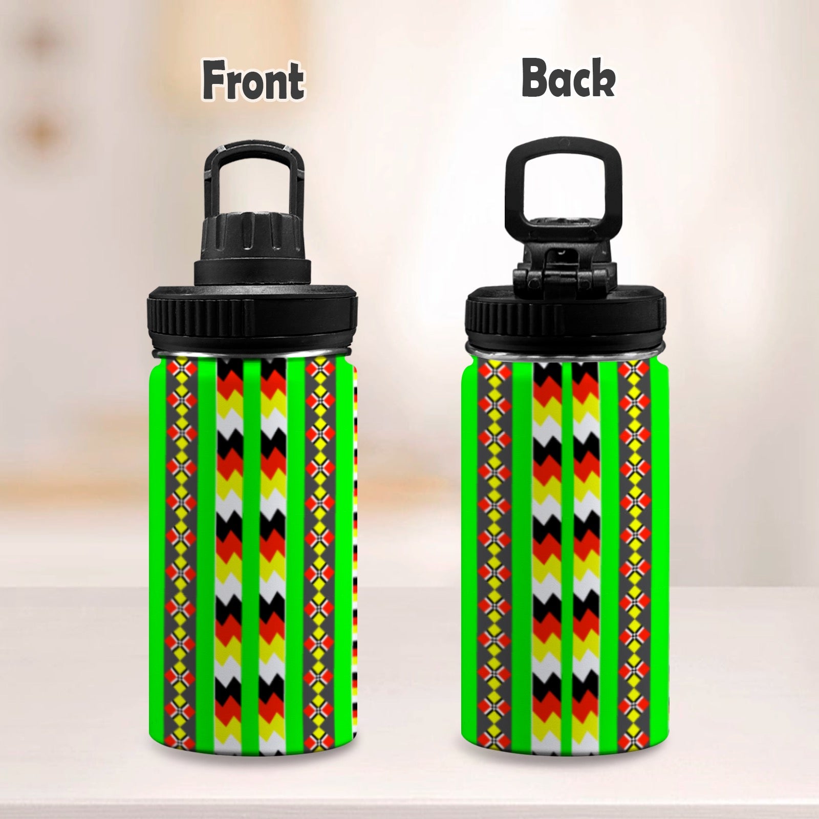 Spring Green Kids Water Bottle with Chug Lid (12 oz)