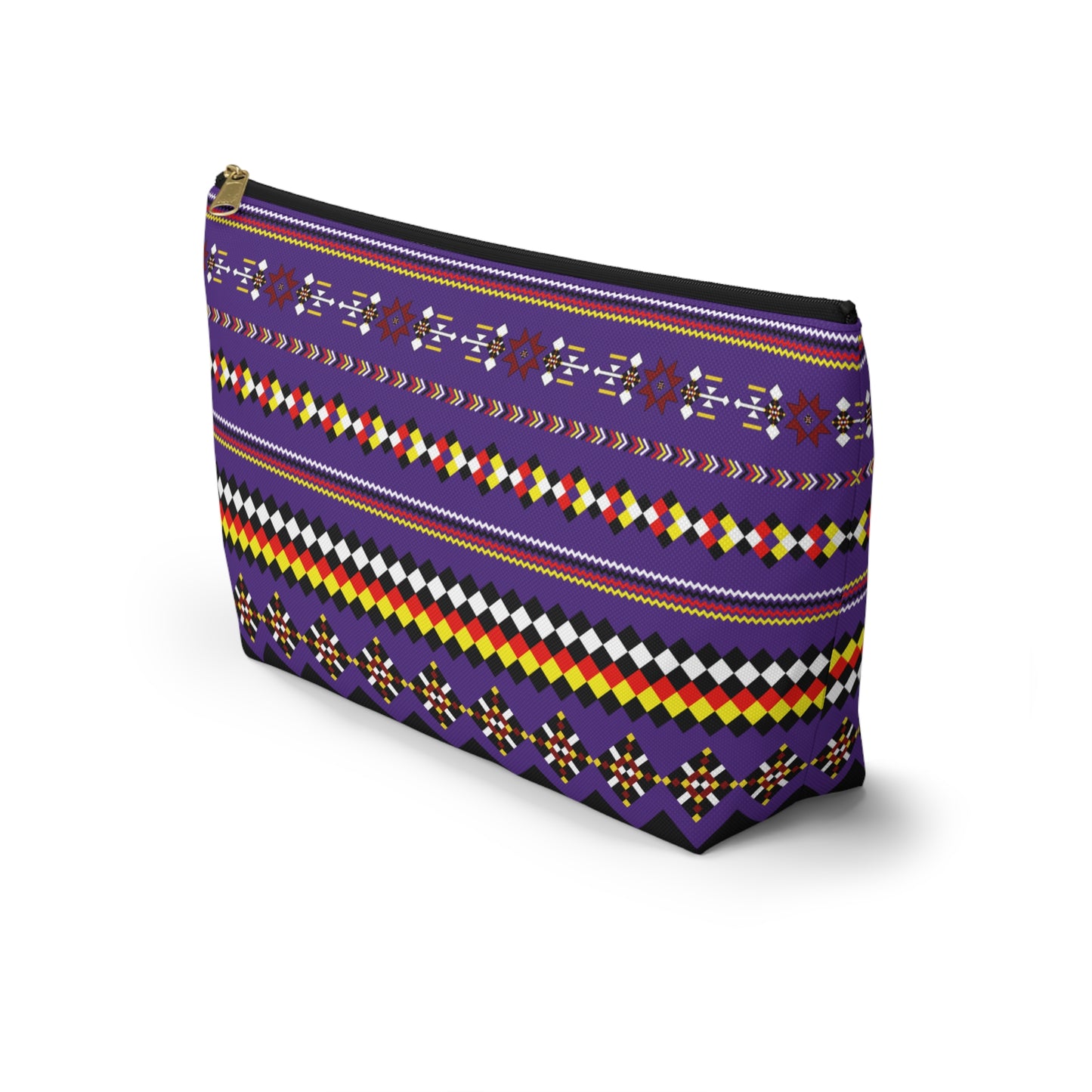 Purple Accessory Pouch, Versatile Makeup Bag, Travel Organizer, Unique Gift for Her, Bright Patterned Clutch, Festival Essentials