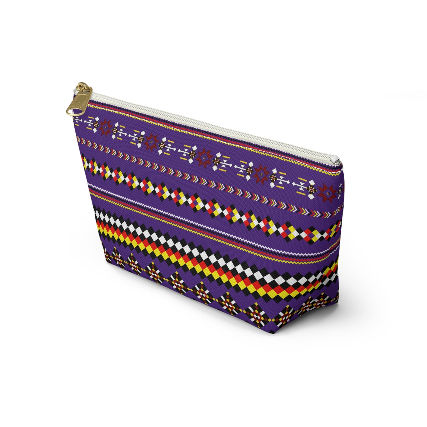 Purple Accessory Pouch, Versatile Makeup Bag, Travel Organizer, Unique Gift for Her, Bright Patterned Clutch, Festival Essentials
