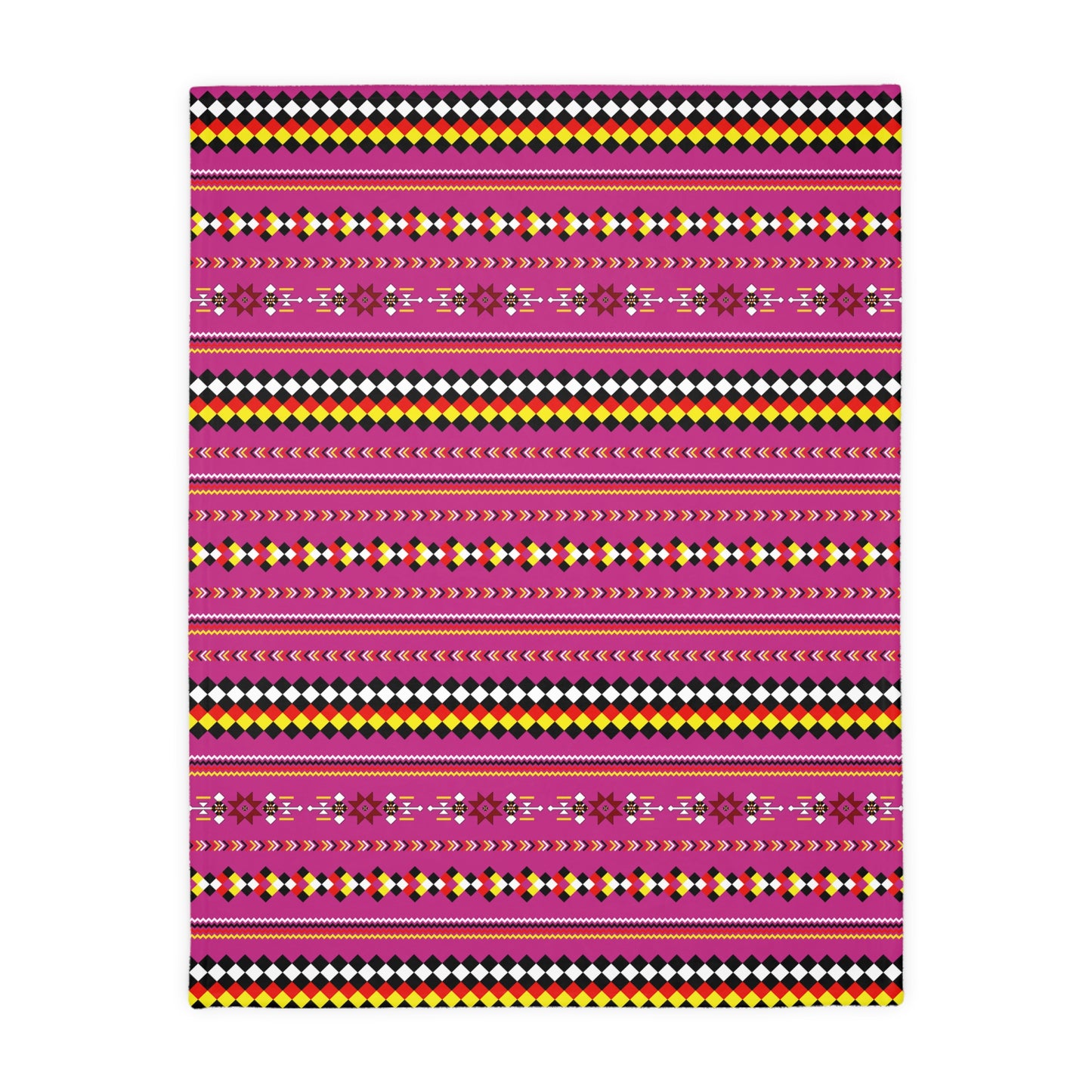Pink Velveteen Microfiber Blanket - Two-Sided