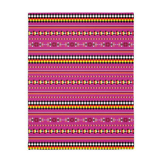Pink Velveteen Microfiber Blanket - Two-Sided