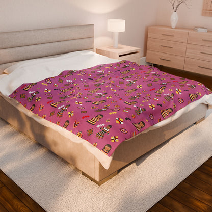 Pink Seminole Dolls Velveteen Plush Blanket