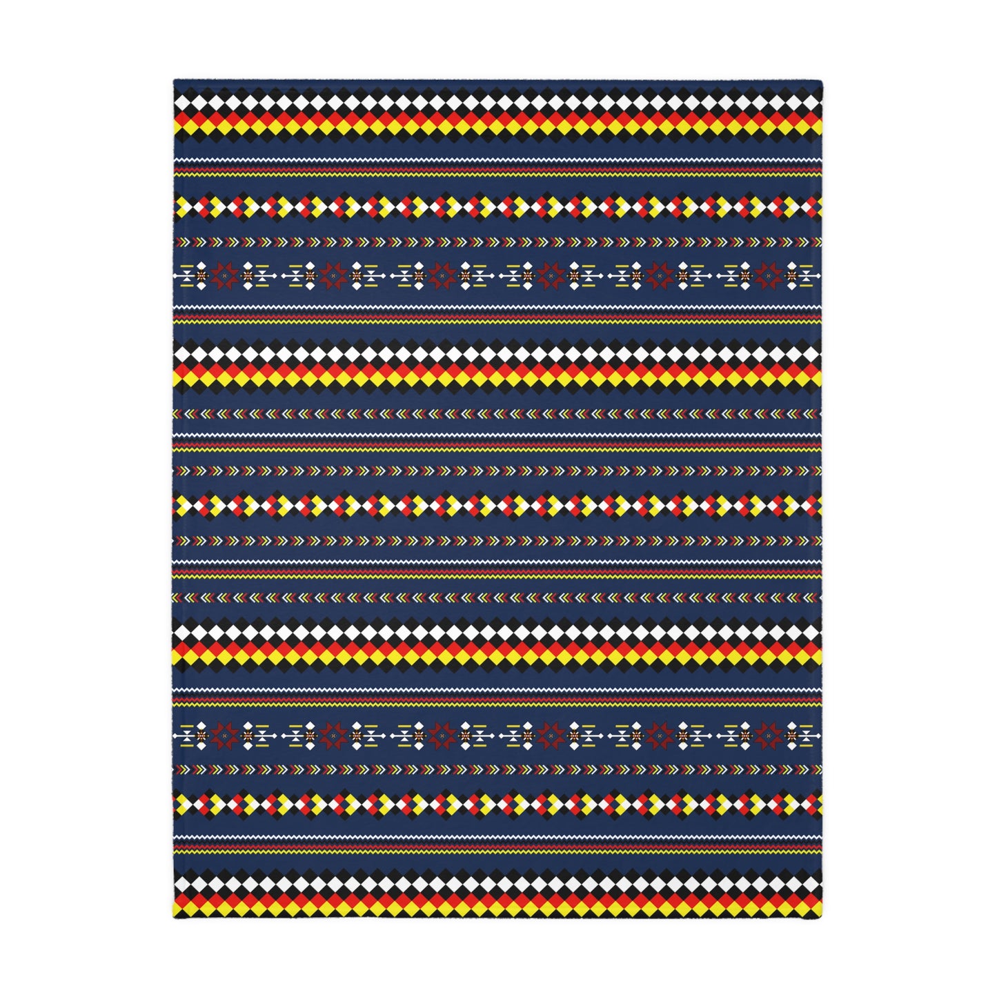 Navy Velveteen Microfiber Blanket - Two-Sided