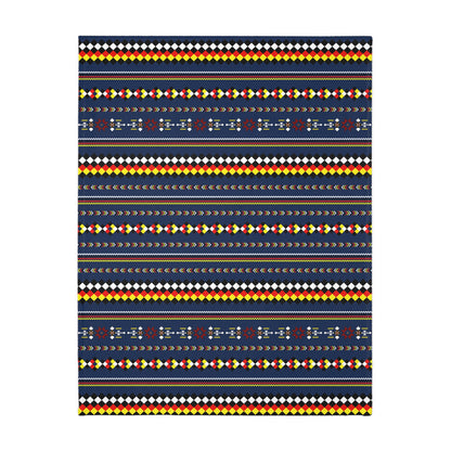 Navy Velveteen Microfiber Blanket - Two-Sided
