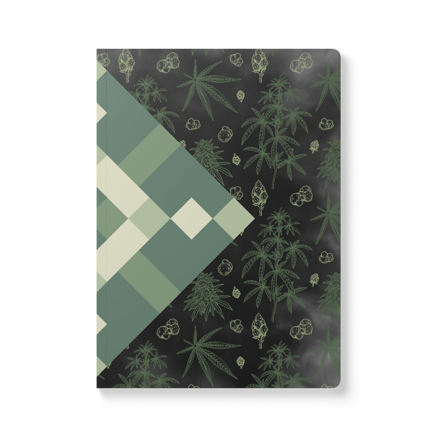 Green Botanical Softcover Journal - Ideal for Nature Lovers, Eco-Friendly Gift, Writing, Sketching, Travel Diary, Plant Enthusiasts