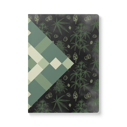 Green Botanical Softcover Journal - Ideal for Nature Lovers, Eco-Friendly Gift, Writing, Sketching, Travel Diary, Plant Enthusiasts