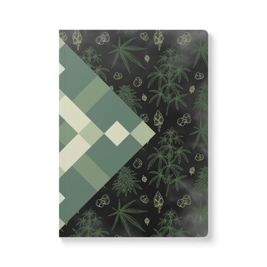 Green Botanical Softcover Journal - Ideal for Nature Lovers, Eco-Friendly Gift, Writing, Sketching, Travel Diary, Plant Enthusiasts