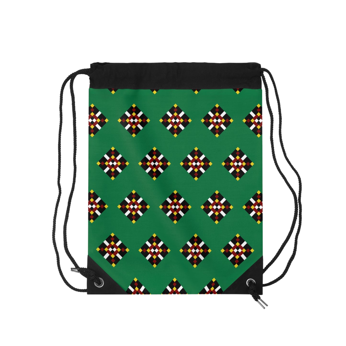 Green Native American Drawstring Bag