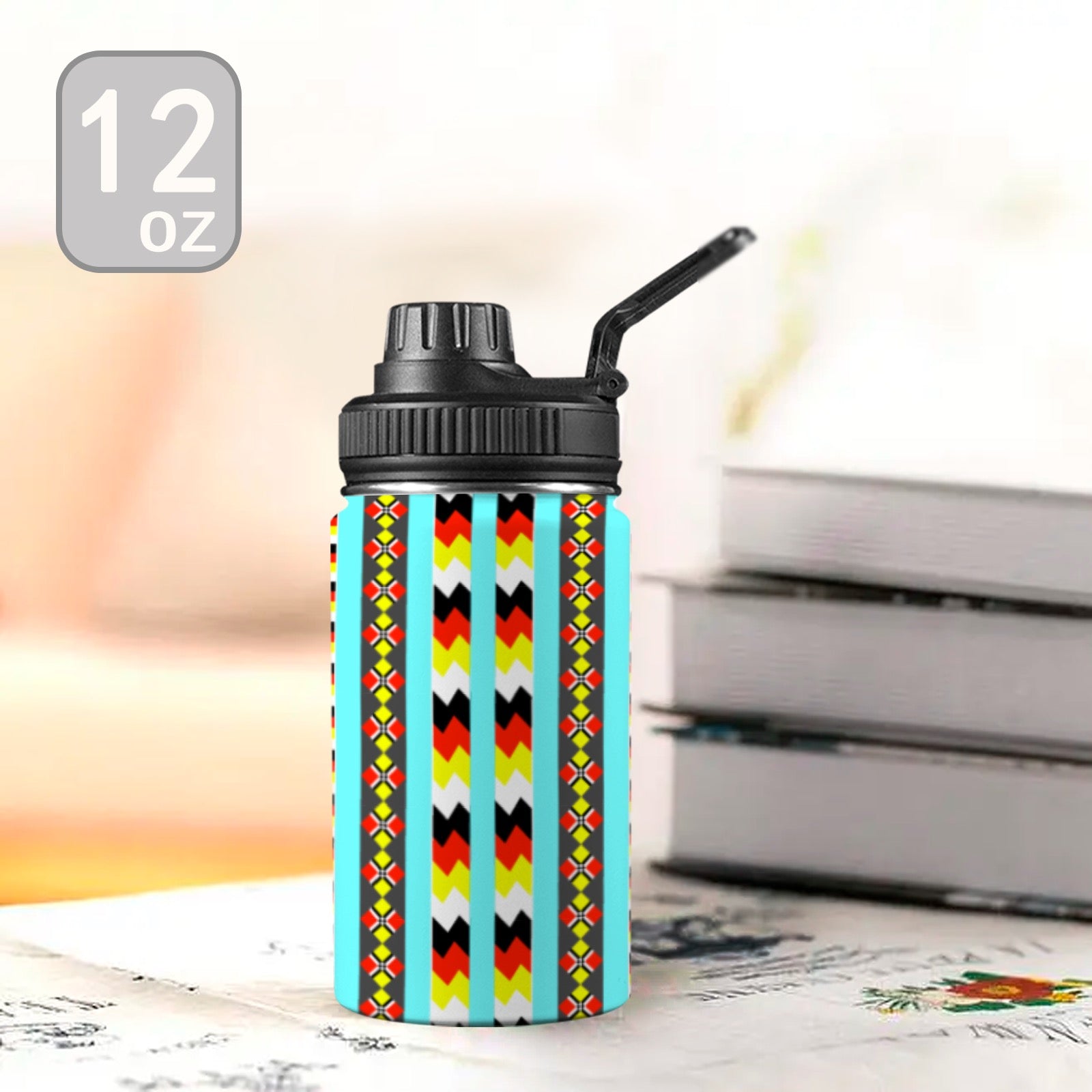 Ice Blue Kids Water Bottle with Chug Lid (12 oz)