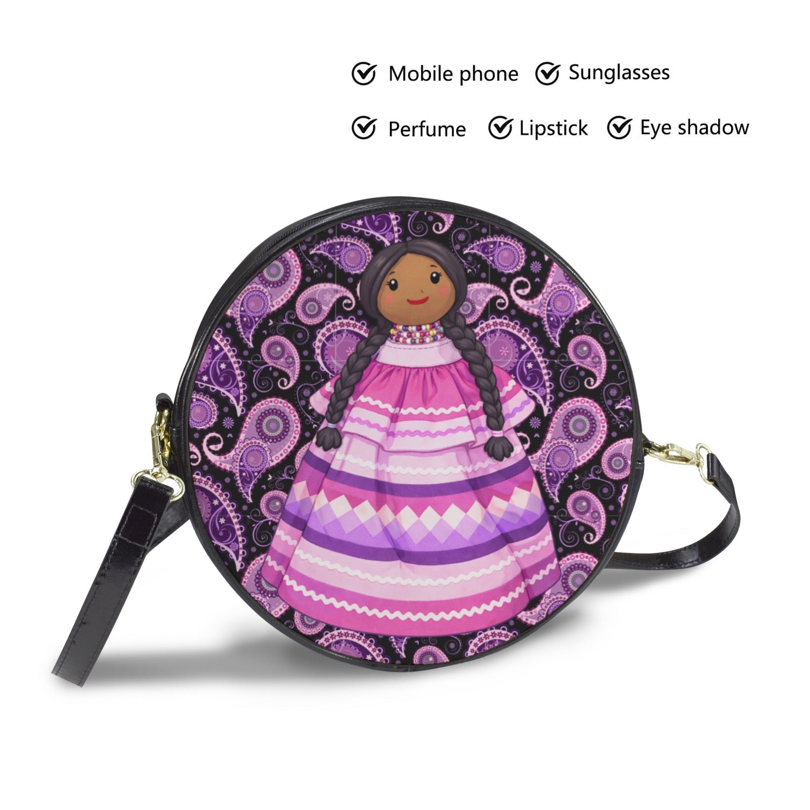 Paisley Round Sling Bag (Large)