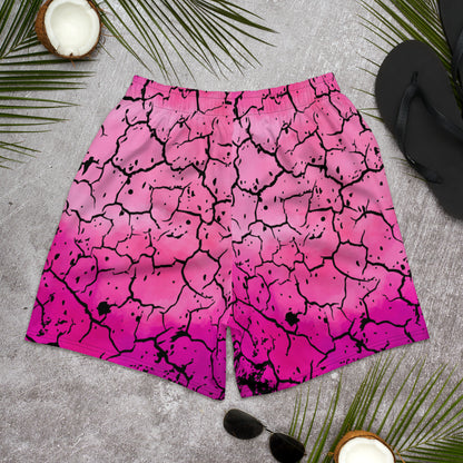 Pink Electric Unisex Athletic Long Shorts