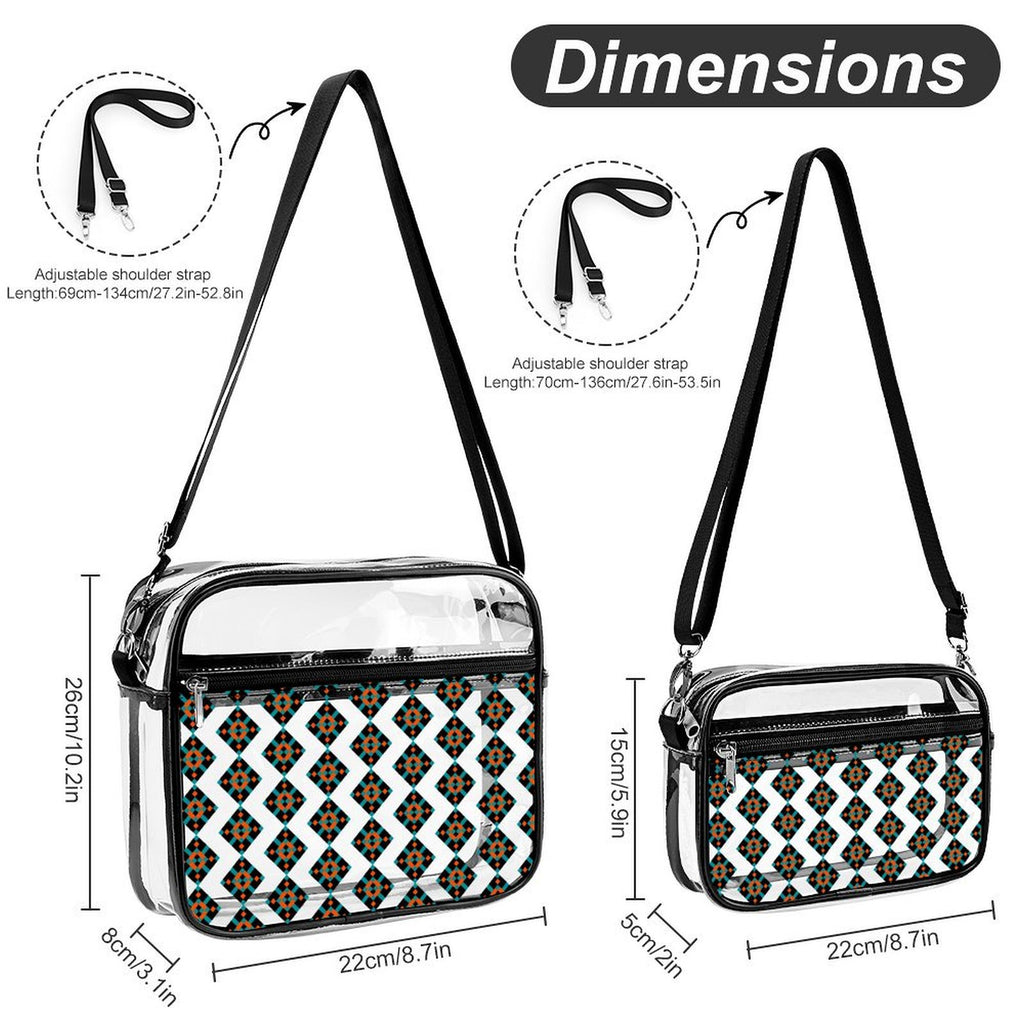 2-Piece Clear Satchel Bag Set MD2