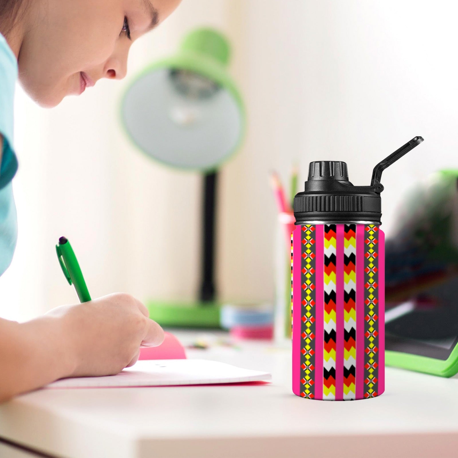 Strawberry Kids Water Bottle with Chug Lid (12 oz)