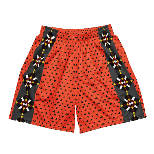 Orange Unisex mesh shorts