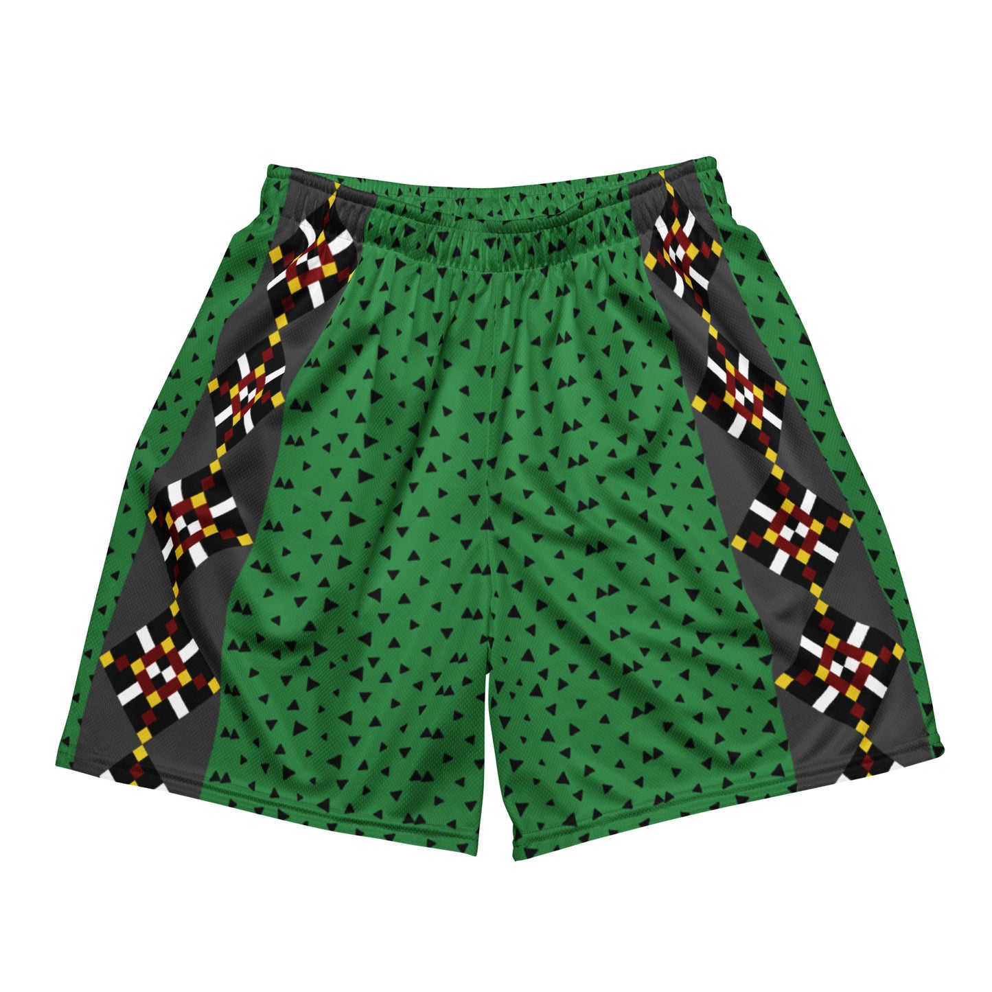 Green Unisex mesh shorts