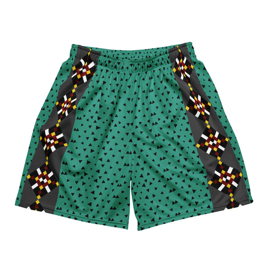 Turquoise Unisex mesh shorts