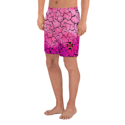 Pink Electric Unisex Athletic Long Shorts