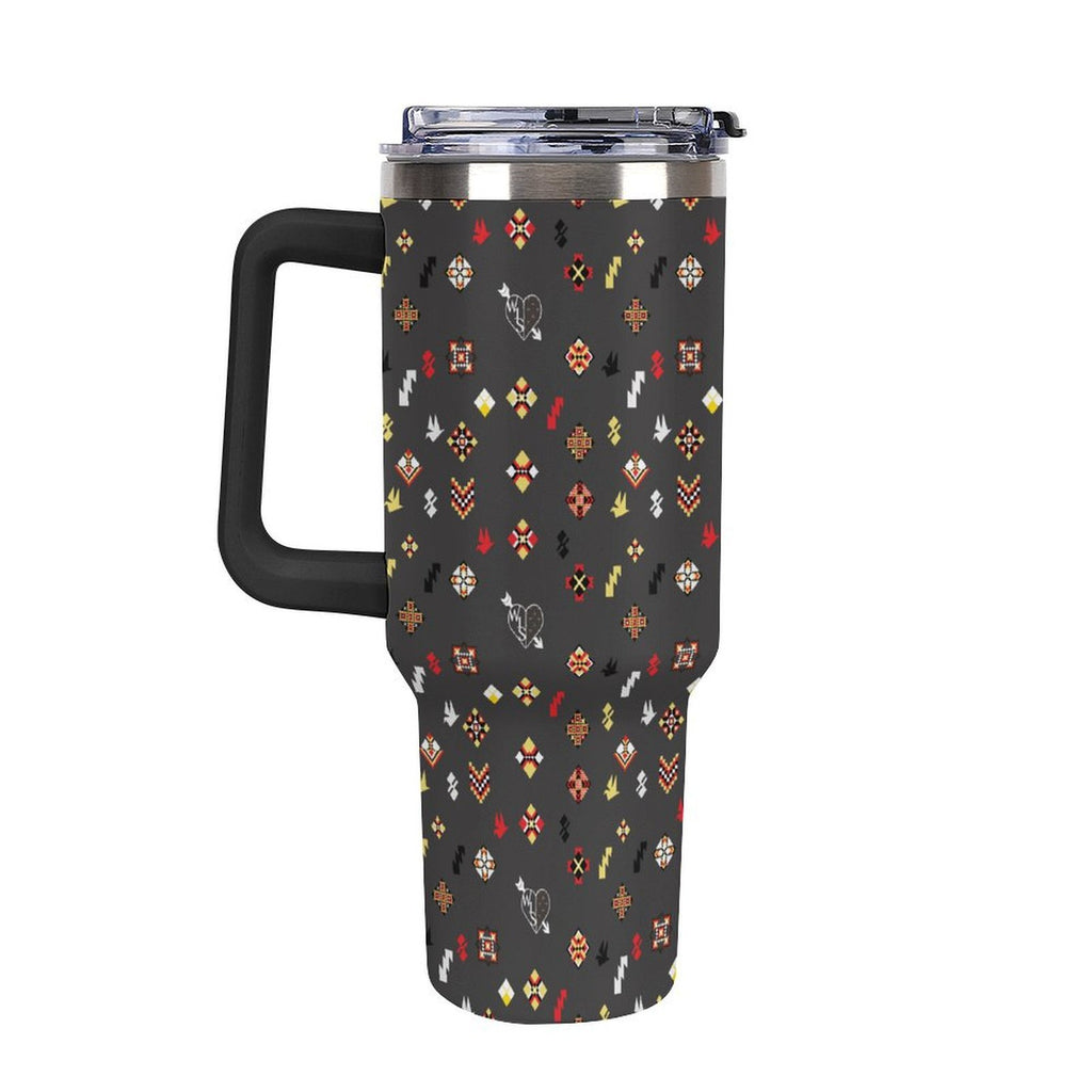 40oz Tumbler with Multi-Color Handle