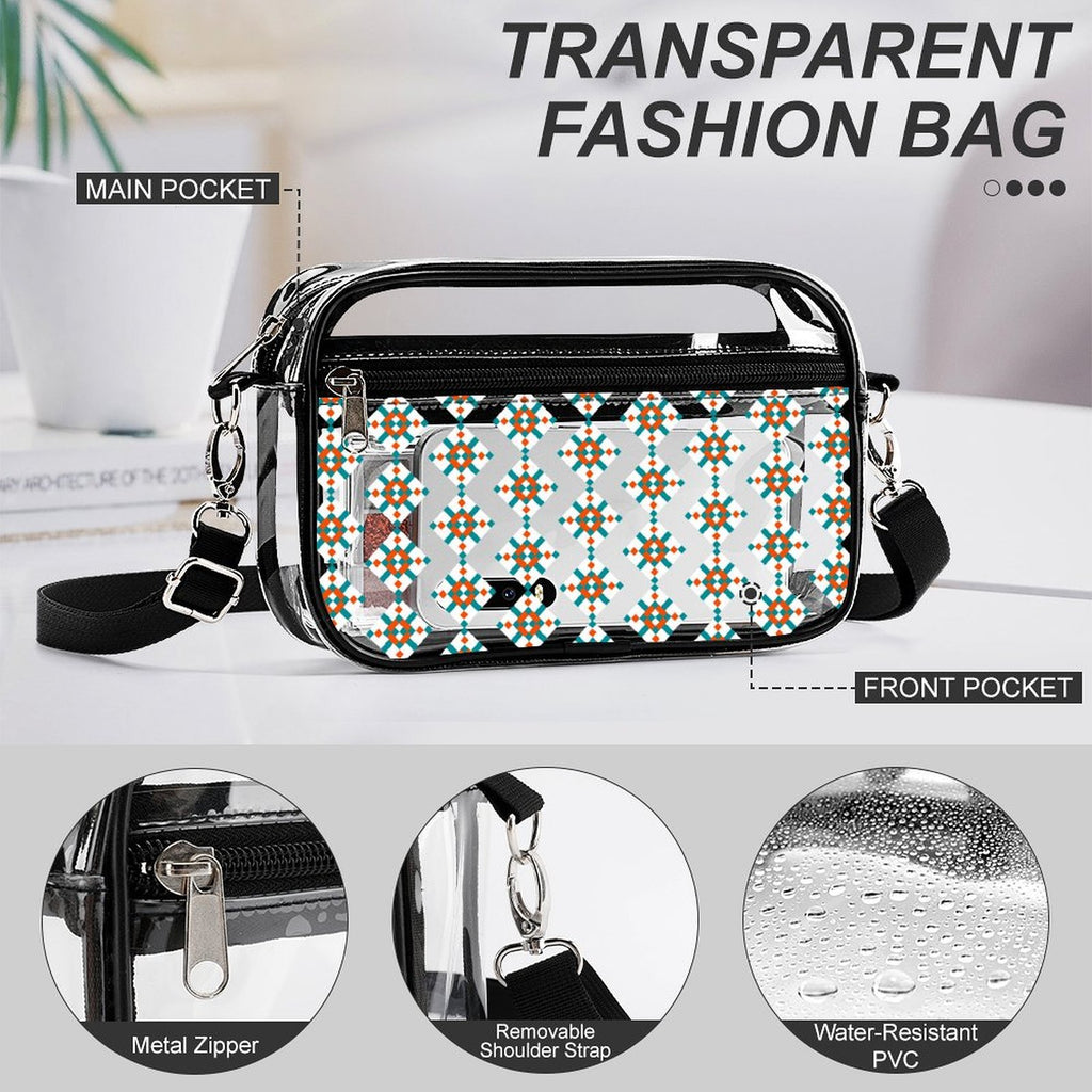2-Piece Clear Satchel Bag Set MD1
