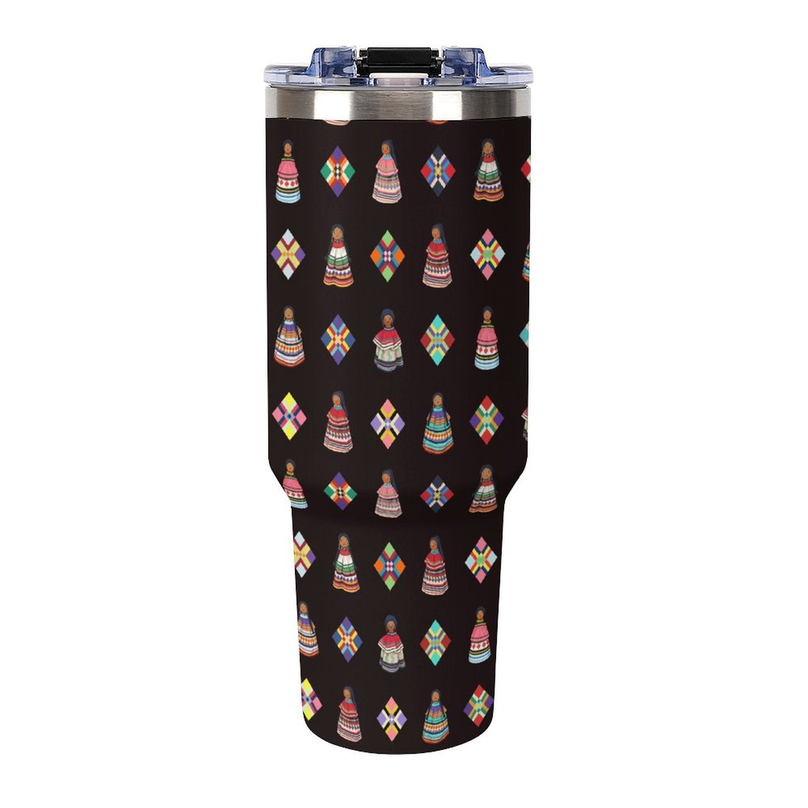 Dolls & Diamonds 40oz Tumbler with Multi-Color Handle