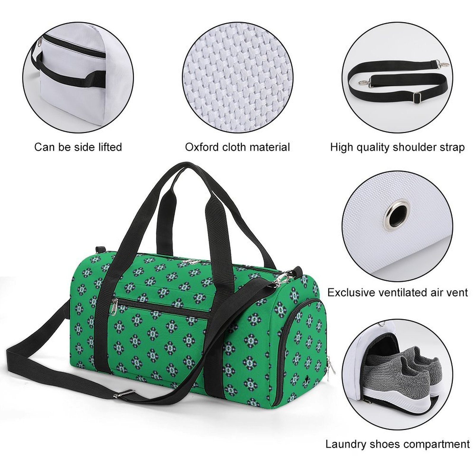 Blue & Green Diamond - Green Gym Bag