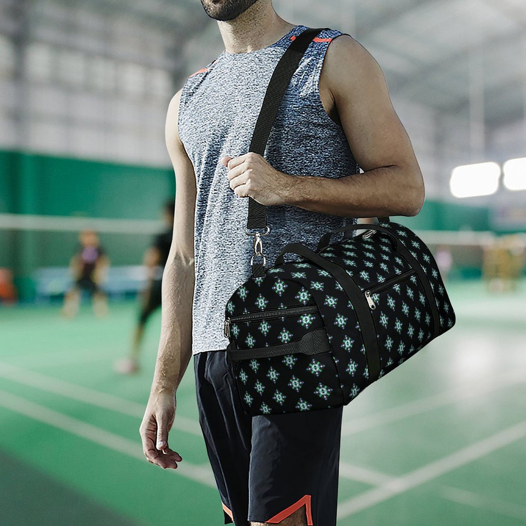 Blue & Green Diamond - Black Gym Bag