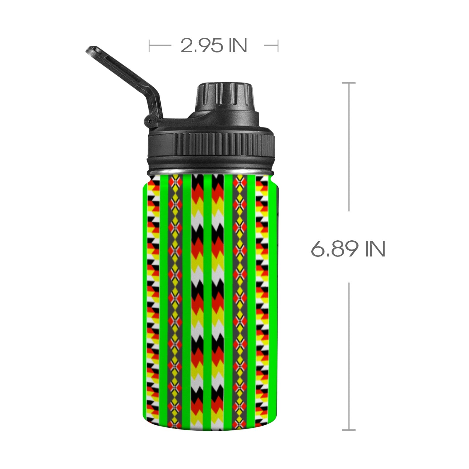 Spring Green Kids Water Bottle with Chug Lid (12 oz)