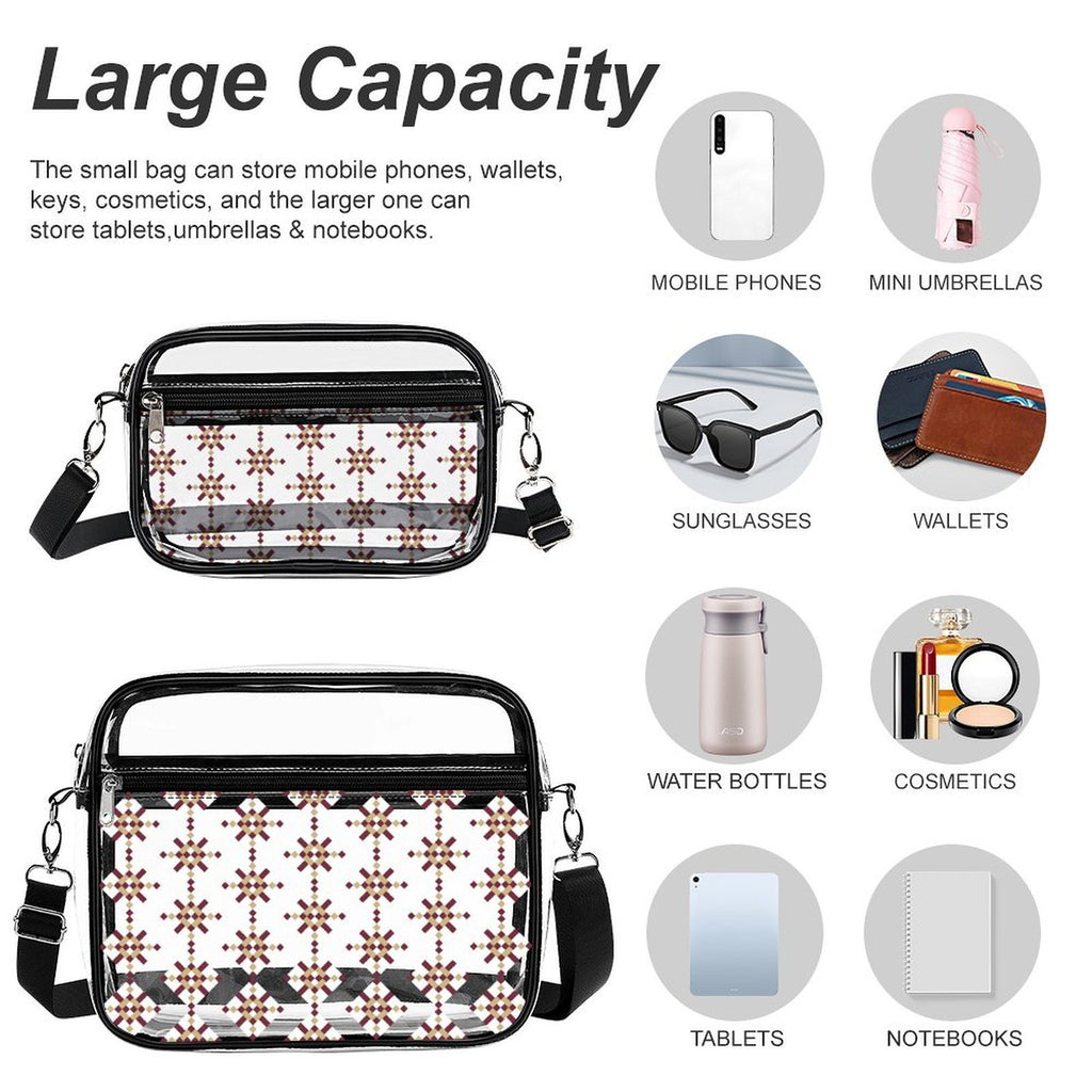 2-Piece Clear Satchel Bag Set FS2