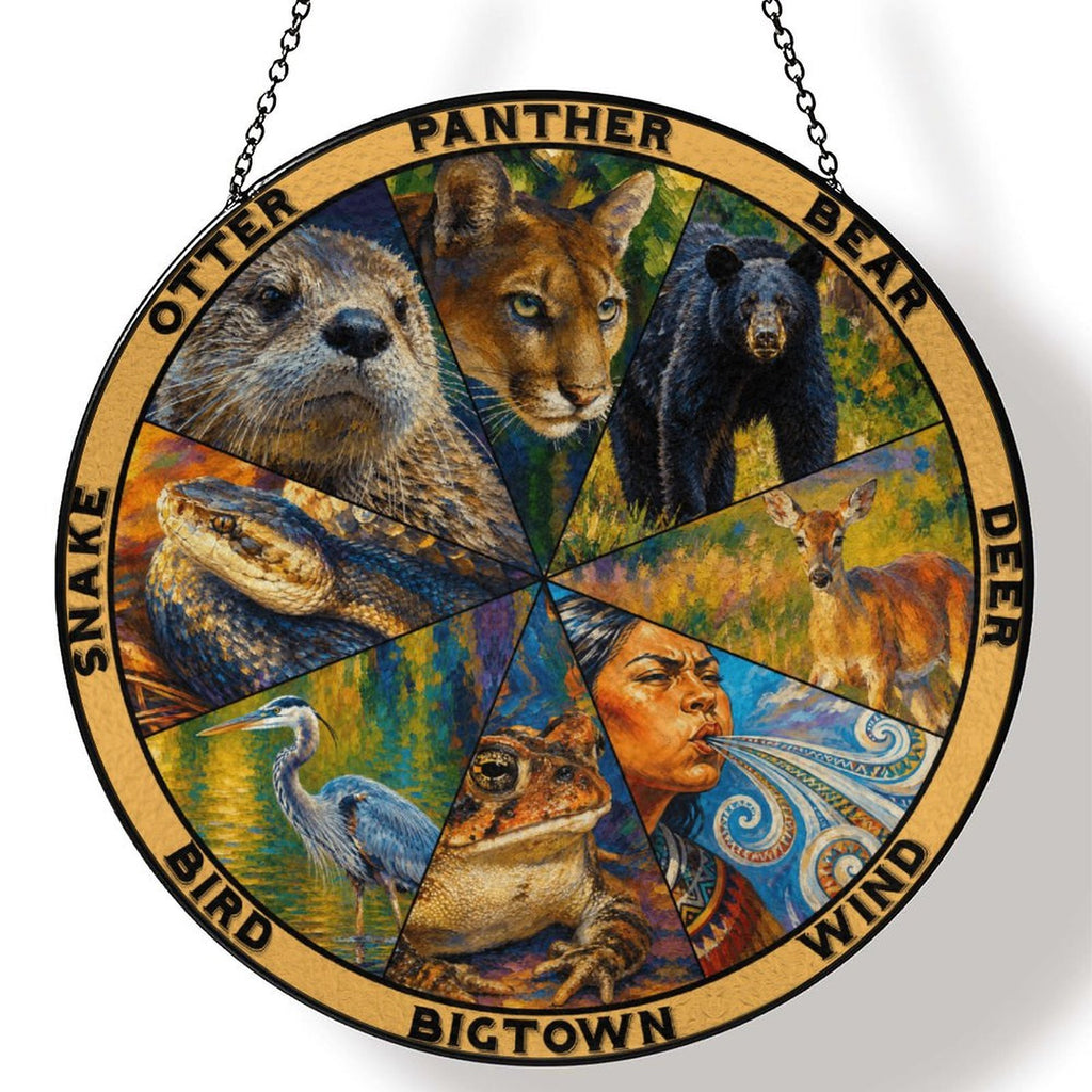Clan Wheel Glass Suncatcher