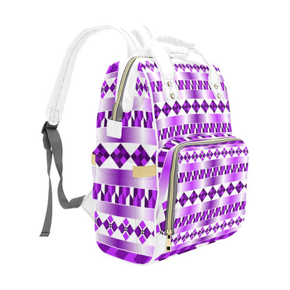 Purple Chic Multifunctional Backpack | Trendy Bag, Stylish Mama Bag, Tote, Baby Shower Gift, Eco-Friendly Backpack