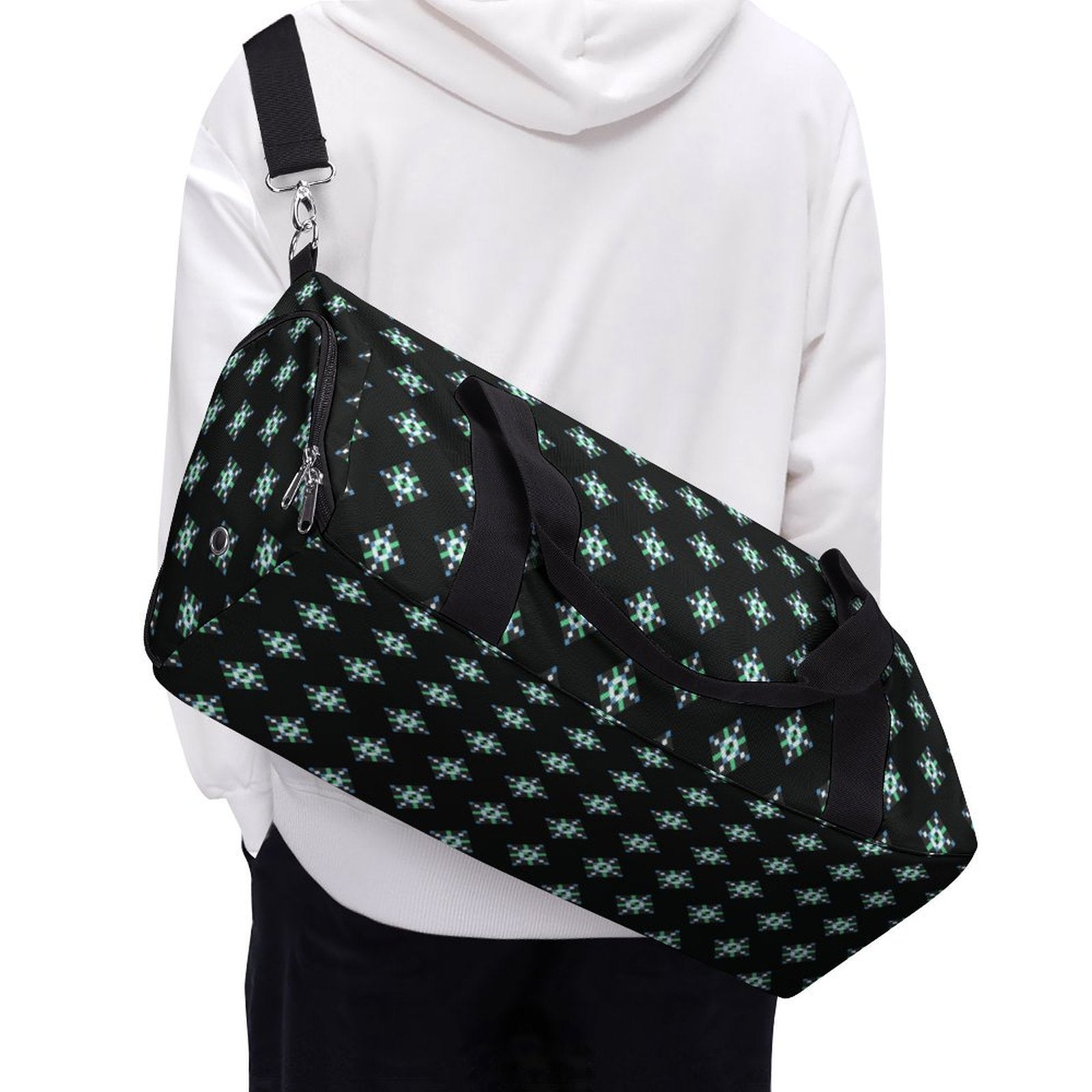 Blue & Green Diamond - Black Gym Bag