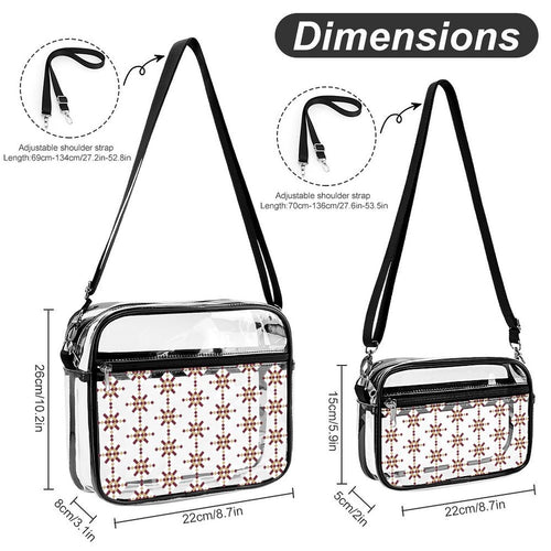 2-Piece Clear Satchel Bag Set FS2