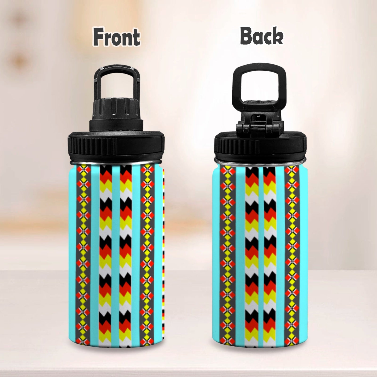 Ice Blue Kids Water Bottle with Chug Lid (12 oz)