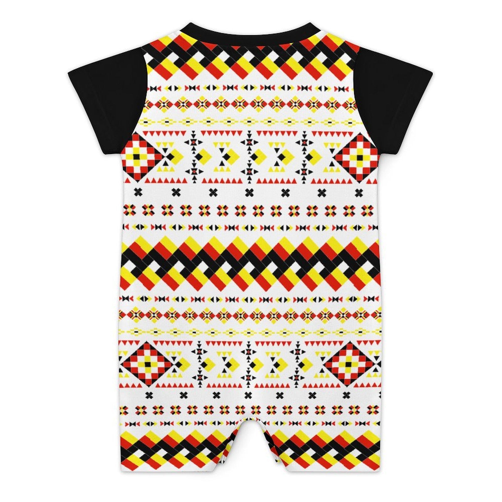 White Short Sleeve Baby Romper