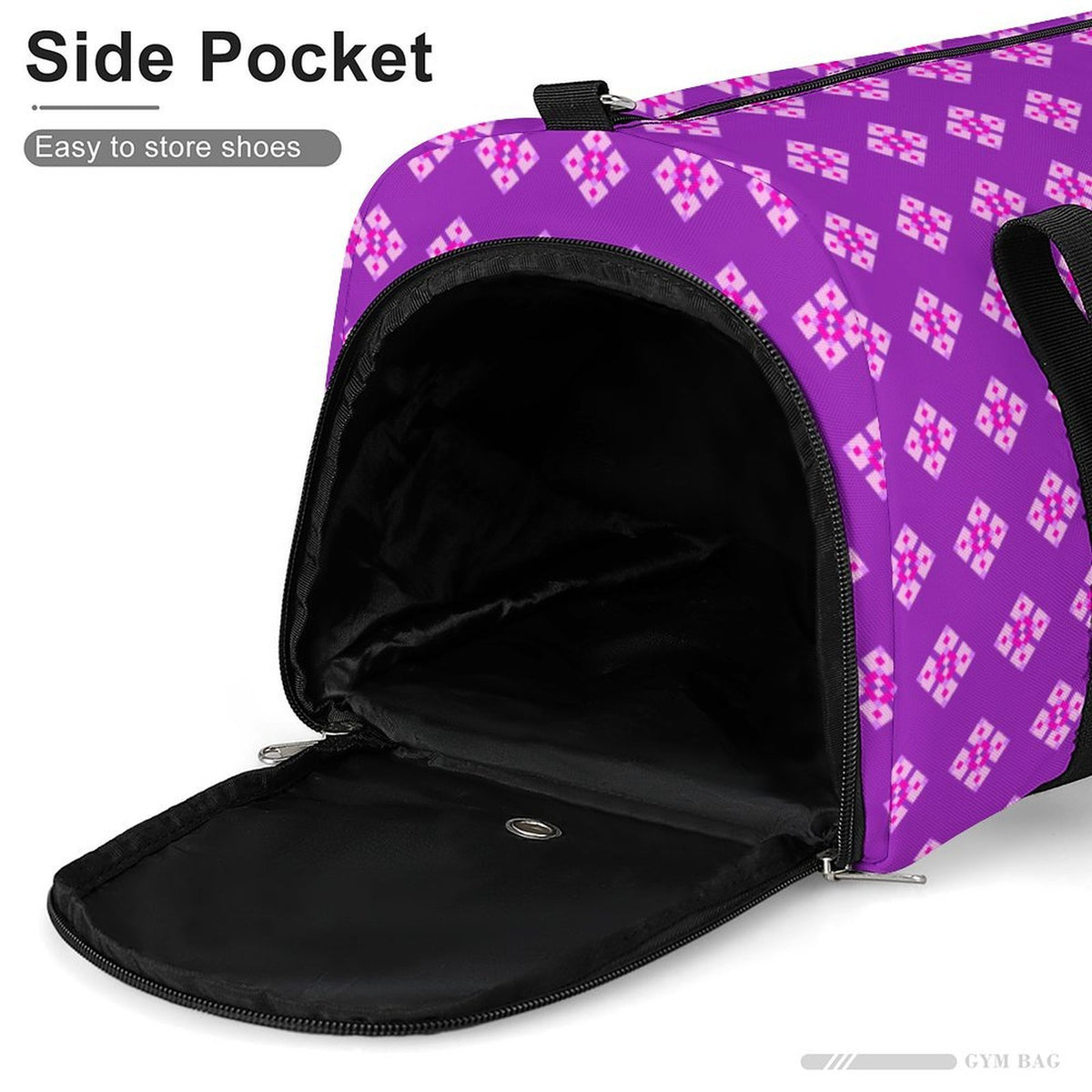 Pink & Purple Diamond - Purple Gym Bag